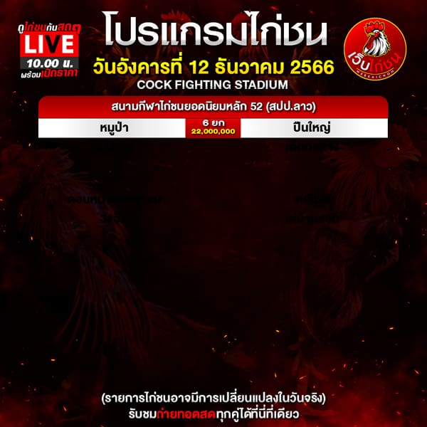 ไก่ชนคู่ประวัติศาสตร์