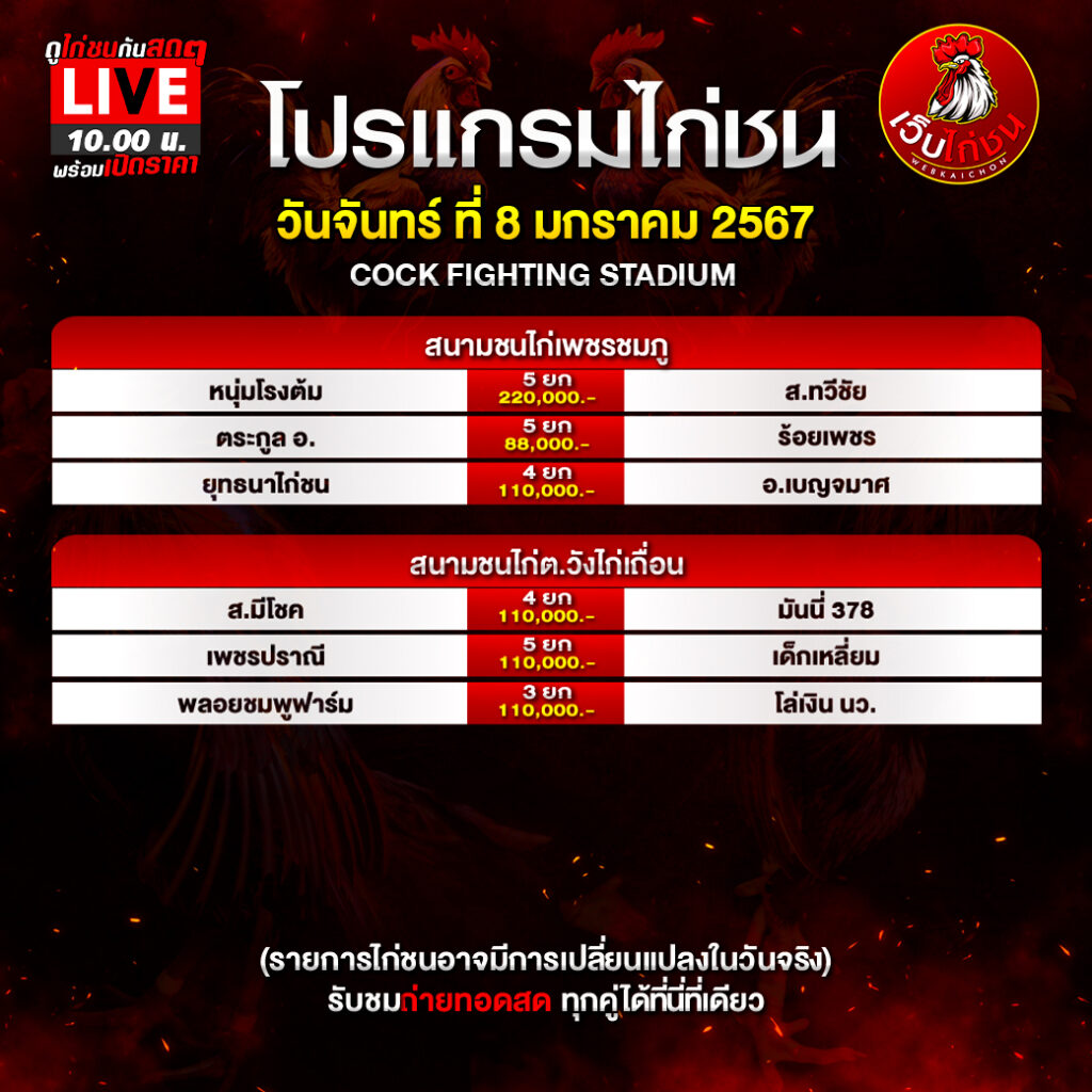 โปรแกรมไก่ชน
