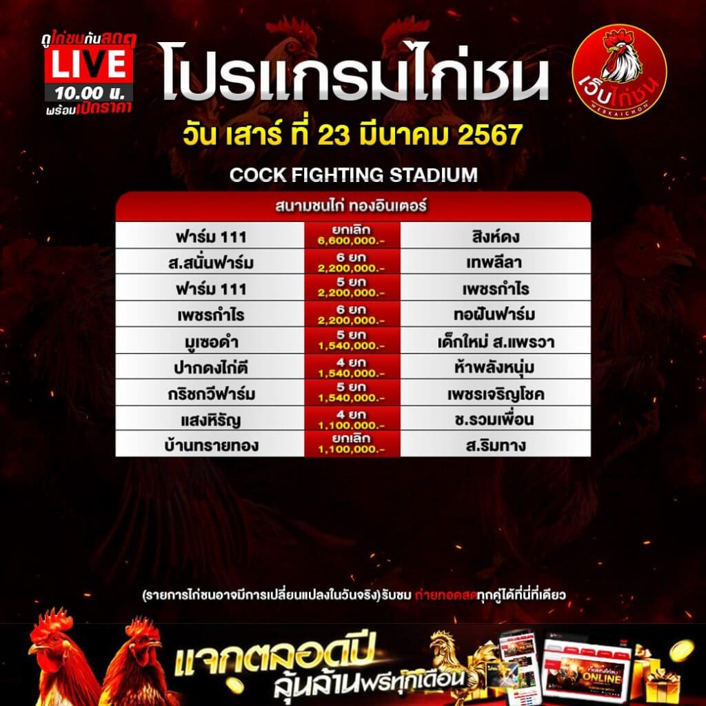 ดู ไก่ชนออนไลน์230367