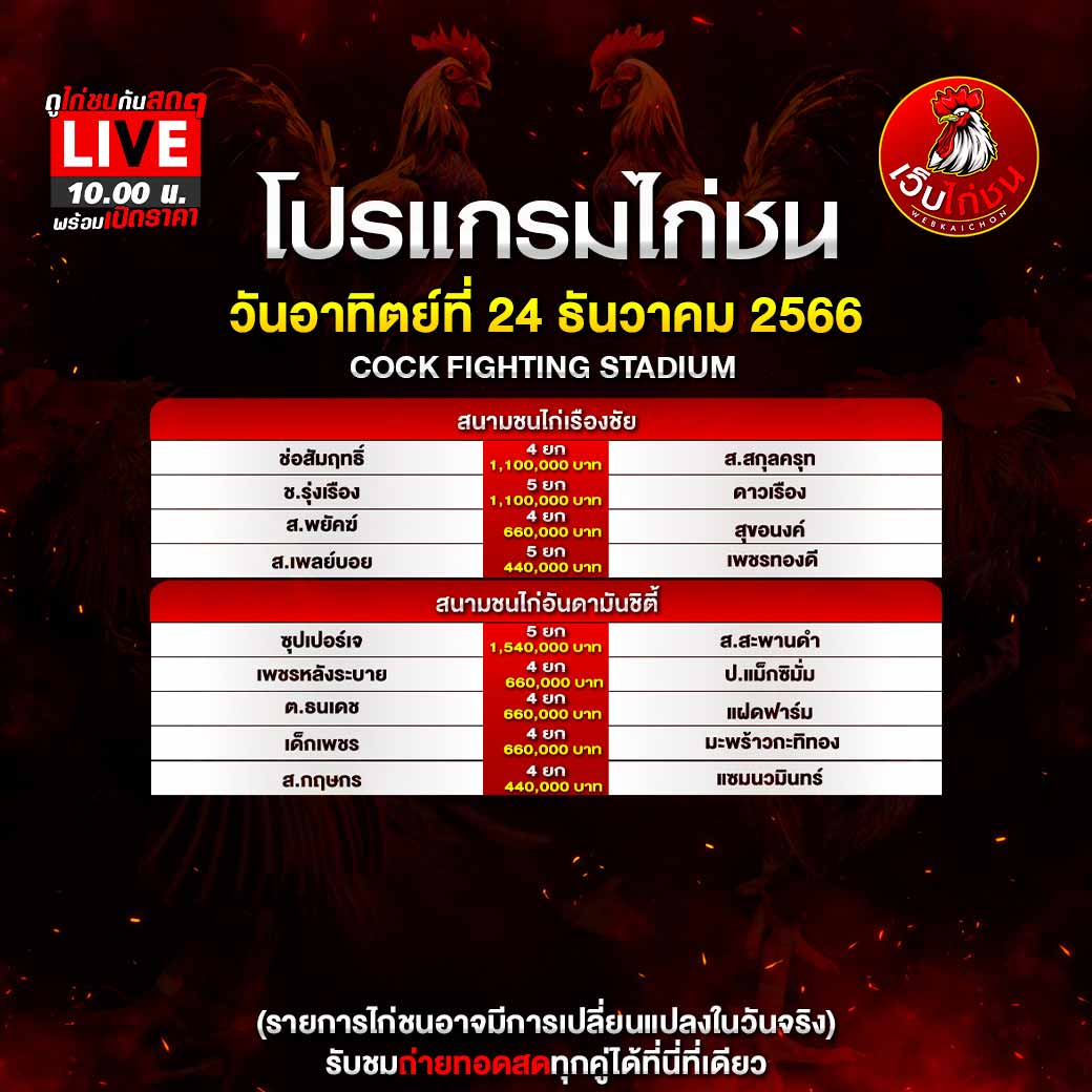 ถ่ายทอดสดไก่ชน